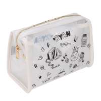 New White Transparent Large Capacity Waterproof Durable And High Quality Cosmetic Bag