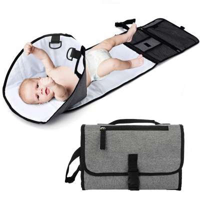 Amazon hot sale waterproof foldable diaper bag baby portable diaper changing pad